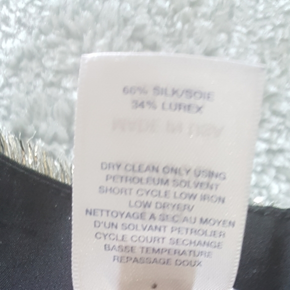 *$4,300 OSCAR DE LA RENTA GORGEOUS BLACK SILVER SILK RUNWAY DRESS US 10 L - Picture 10 of 12